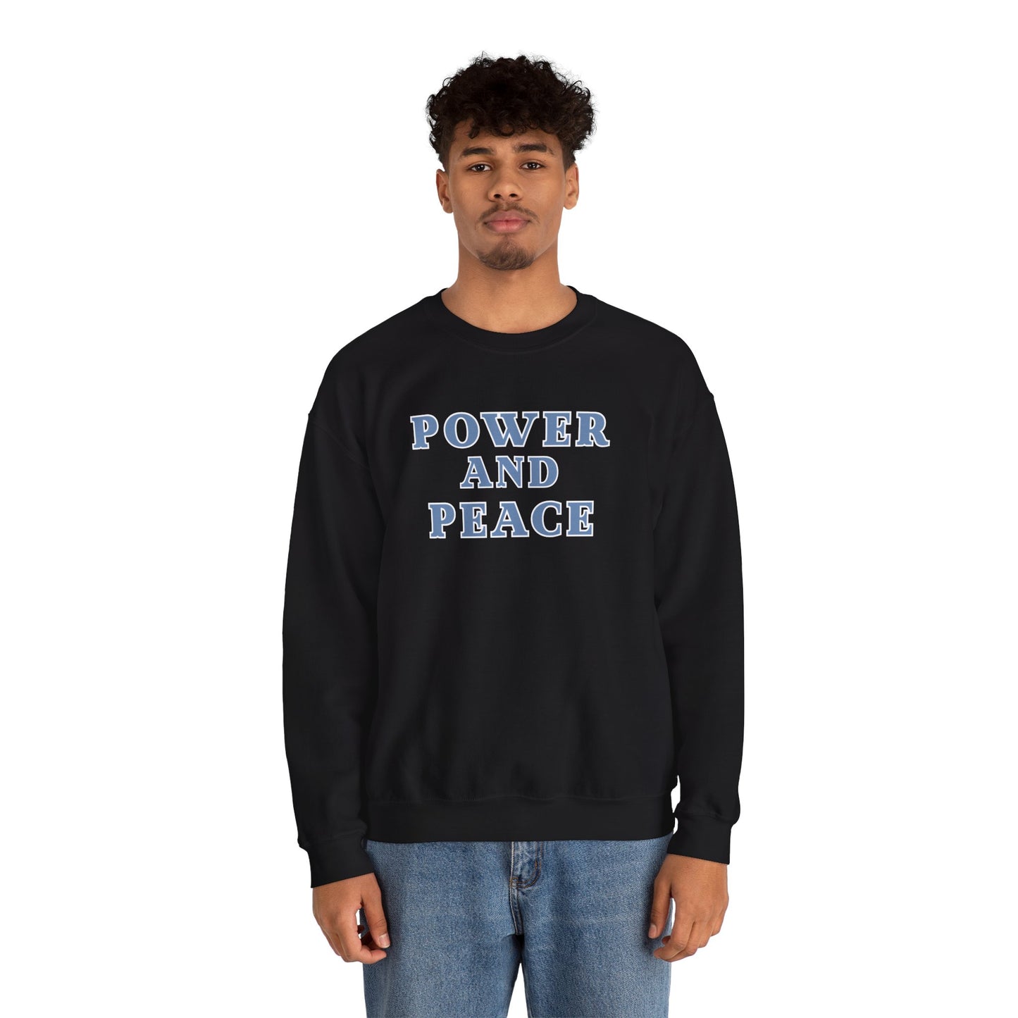 Power and Peace Cozy Sweatshirt Black