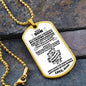 To My Son | I'm Proud of You Dog Tag