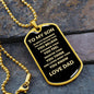 To My Son | Always Remember Dog Tag, Love Dad
