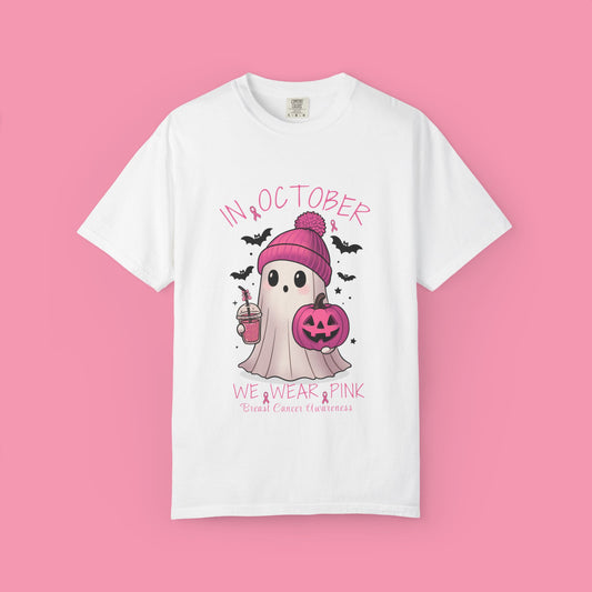Halloween Ghost T-Shirt, Cute October Tee, Festive Fall Wear, Unisex Graphic Tee, Unique Gift for Halloween Lovers