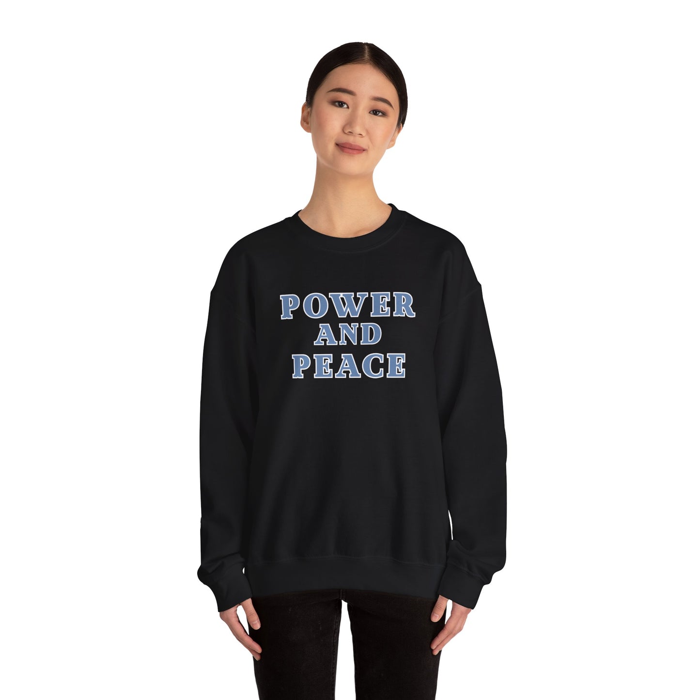 Power and Peace Cozy Sweatshirt Black