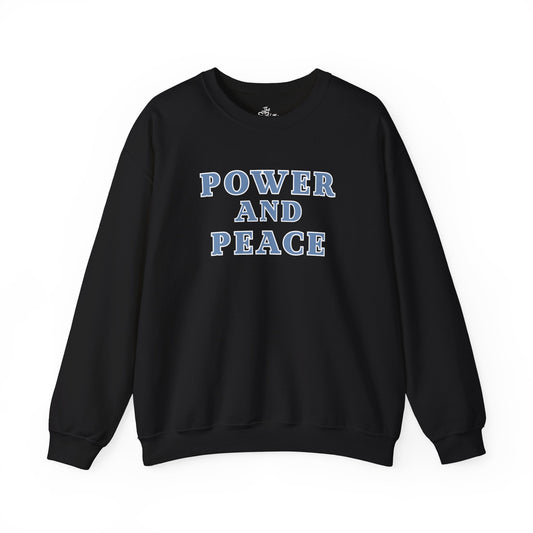 Power and Peace Cozy Sweatshirt Black