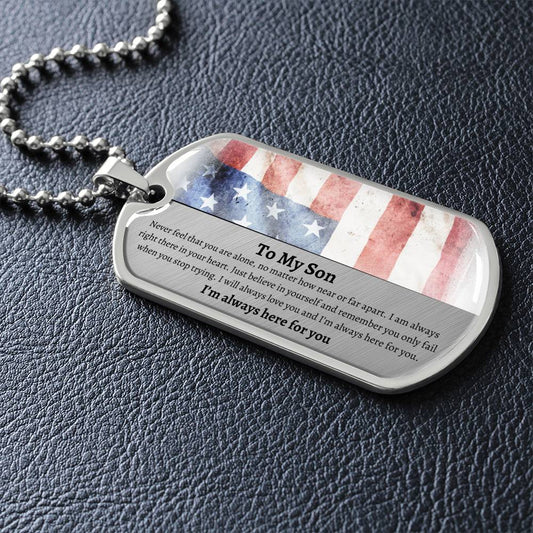 To My Son Personalized Dog Tag | I'm Always Here for You