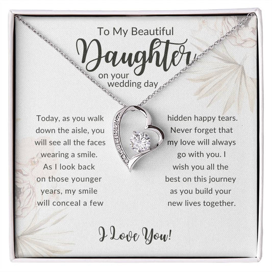 To My Daughter | Forever Love Necklace, 💍 On Your Wedding