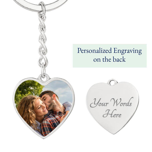 To My Daughter | Circle Photo Keychain, Never Forget Your Way Back Home