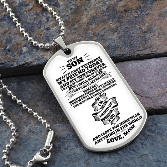 To My Son | I'm Proud of You Dog Tag